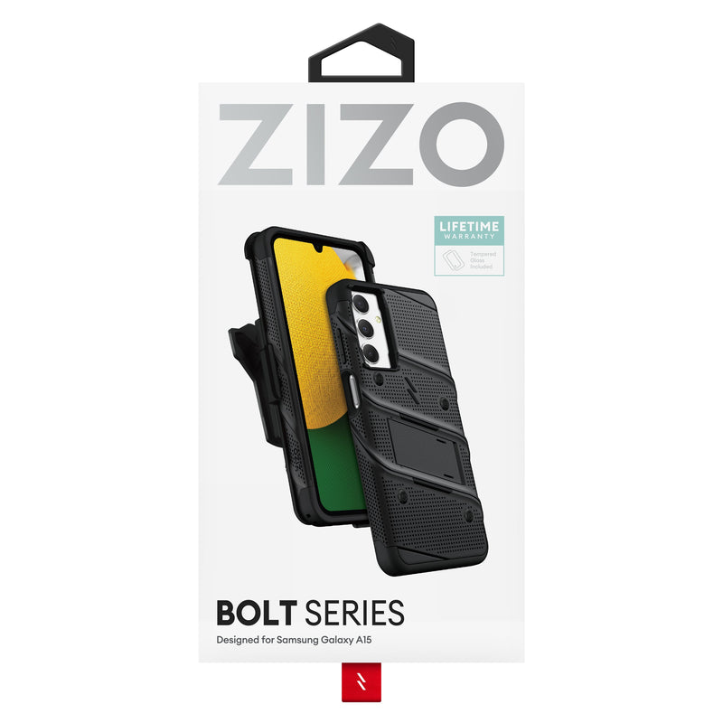 Load image into Gallery viewer, ZIZO BOLT Bundle Galaxy A15 5G Case - Black
