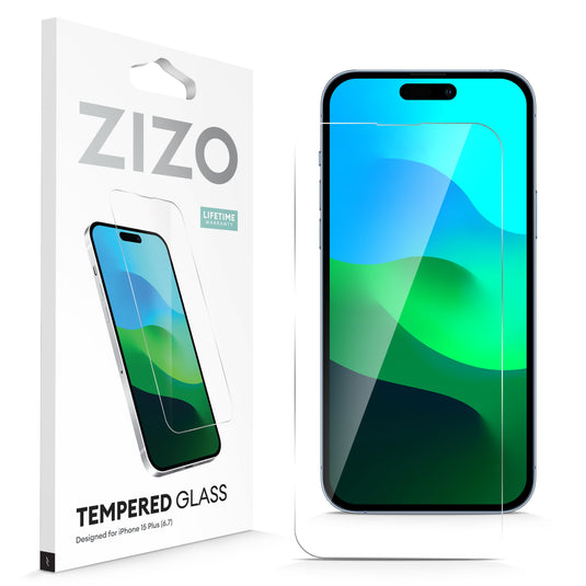 ZIZO TEMPERED GLASS Screen Protector for iPhone 15 Plus / 15 Pro Max - Clear