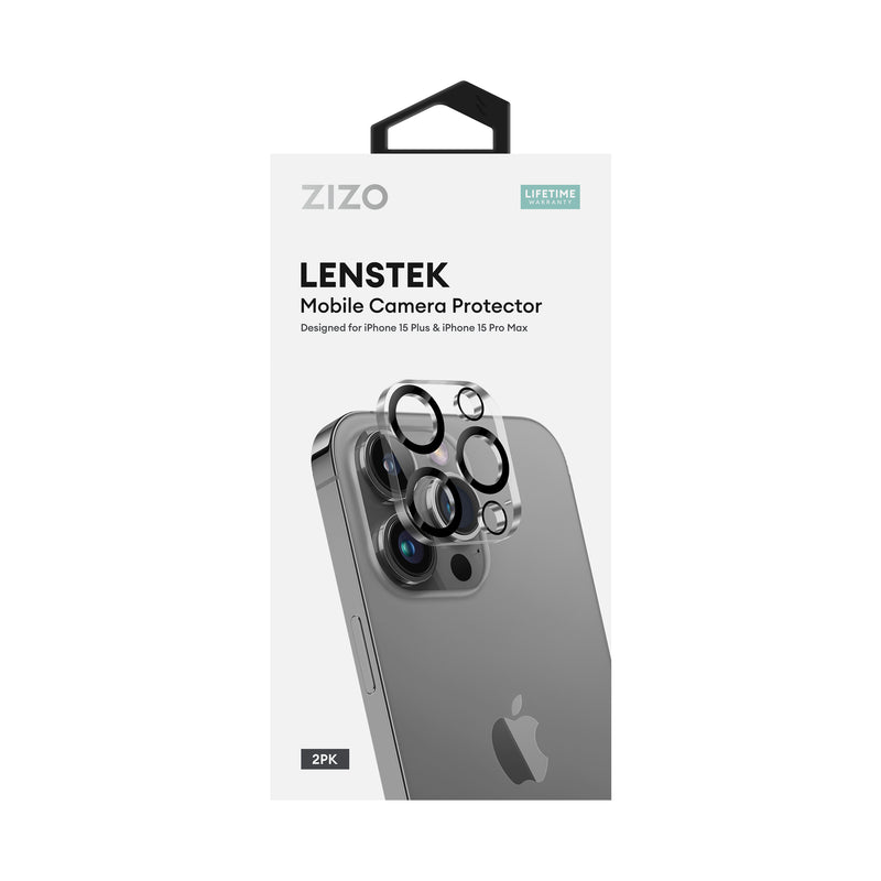 Load image into Gallery viewer, ZIZO LensTek iPhone 15 Plus Camera Lens Protector (2 Pack) - Black
