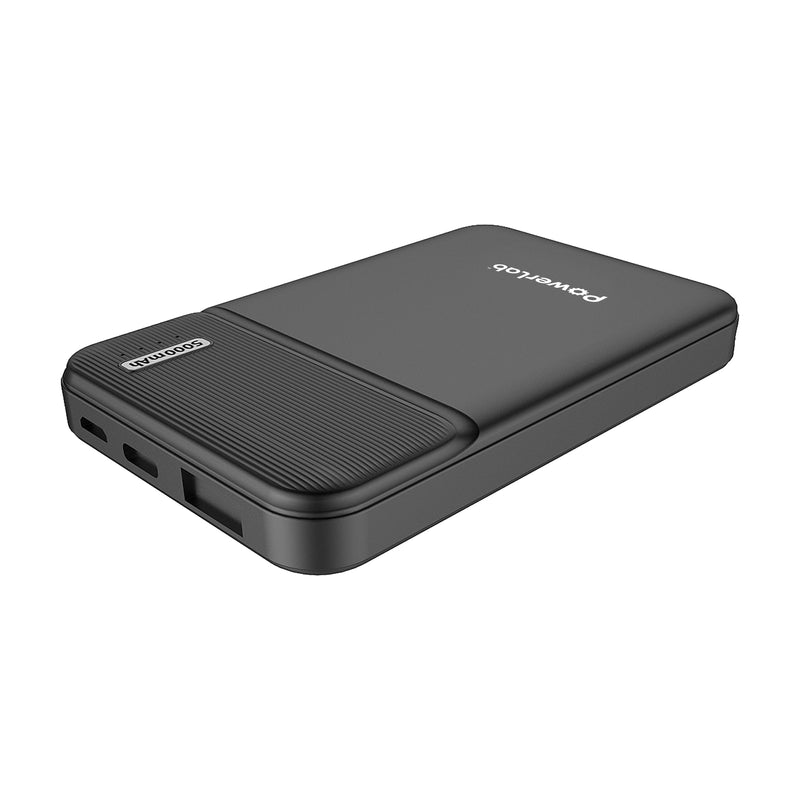 Load image into Gallery viewer, PowerLab 5000 mAh Power Bank with Lifetime Warranty - Black
