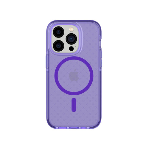 Tech21 Evo Check iPhone 14 Pro Case MagSafe Compatible - Wondrous Purple
