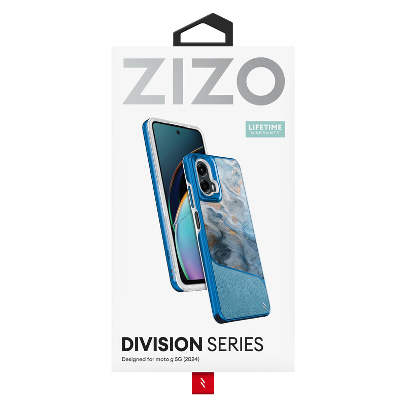 Load image into Gallery viewer, ZIZO DIVISION Series moto g 5G (2024) Case - Baby Blue Marble
