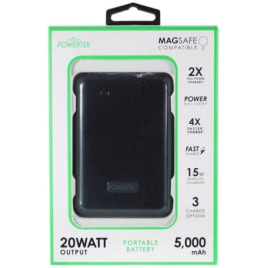 Powertek MagSafe Portable Battery 5K Power - Black