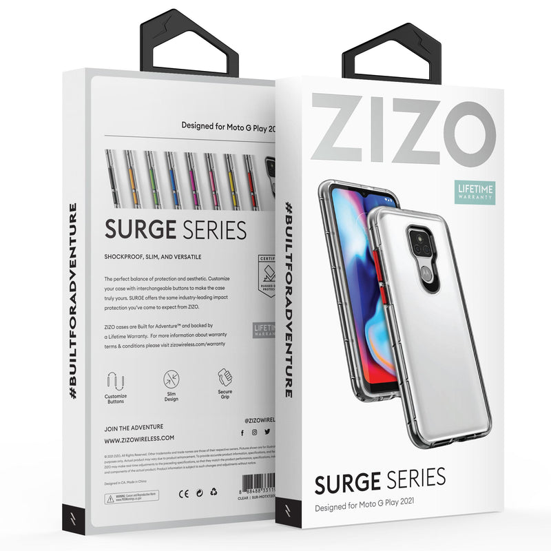 Load image into Gallery viewer, ZIZO SURGE Series Moto G Play (2021) Case - Clear
