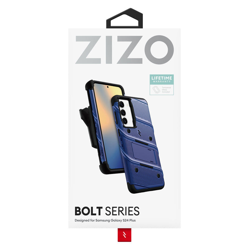 Load image into Gallery viewer, ZIZO BOLT Bundle Galaxy S24 Plus Case - Blue
