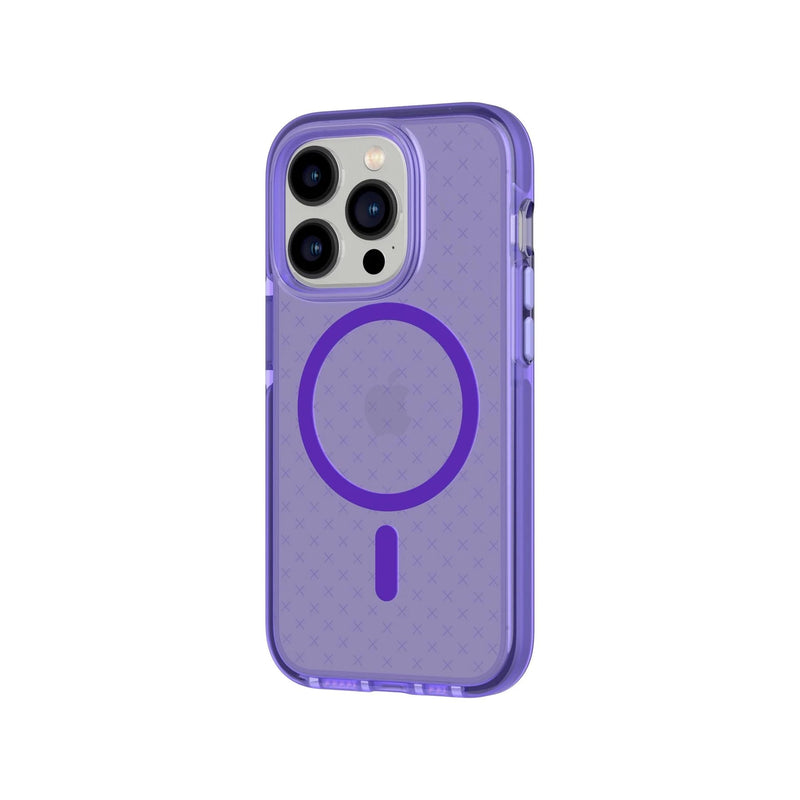 Load image into Gallery viewer, Tech21 Evo Check iPhone 14 Pro Case MagSafe Compatible - Wondrous Purple
