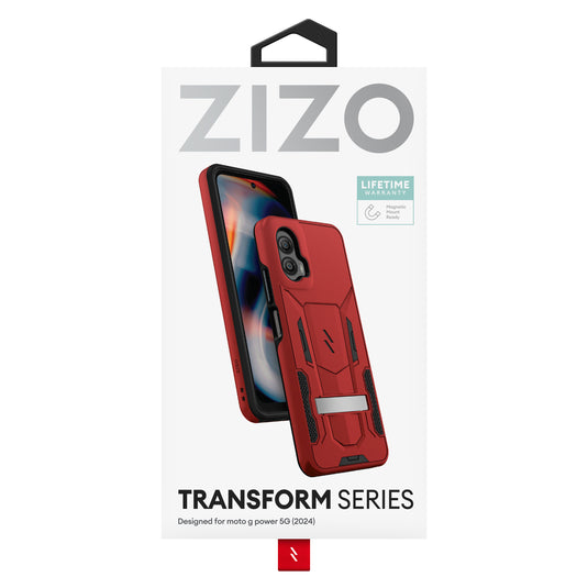 ZIZO TRANSFORM Series moto g power 5G (2024) Case - Red