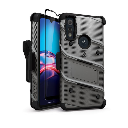 ZIZO BOLT Series Moto E (2020) Case - Gun Metal Gray