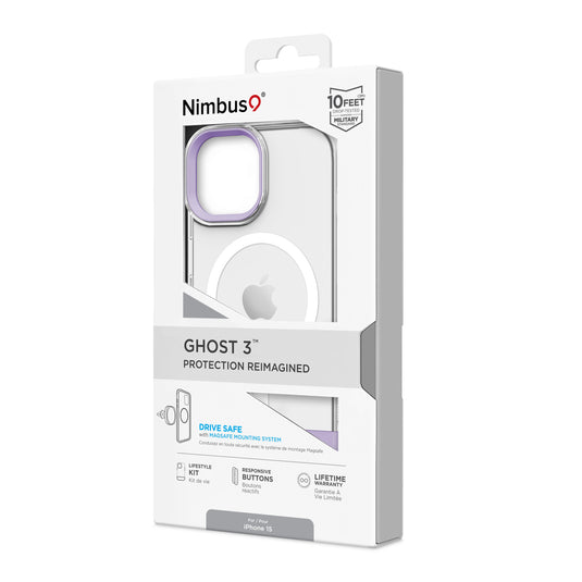 Nimbus9 Ghost 3 iPhone 15 MagSafe Case - Clear Lilac