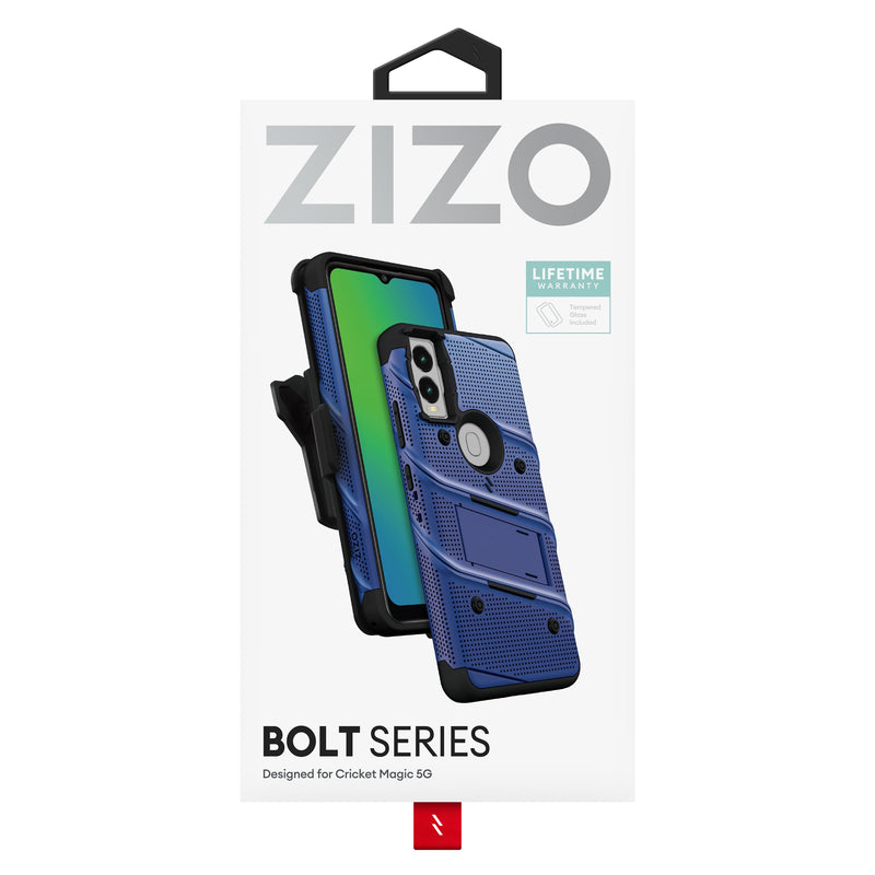 Load image into Gallery viewer, ZIZO BOLT Bundle Cricket Magic 5G Case - Blue
