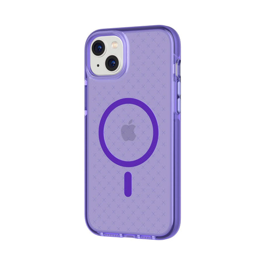 Tech21 Evo Check iPhone 14 Plus Case MagSafe Compatible - Wondrous Purple