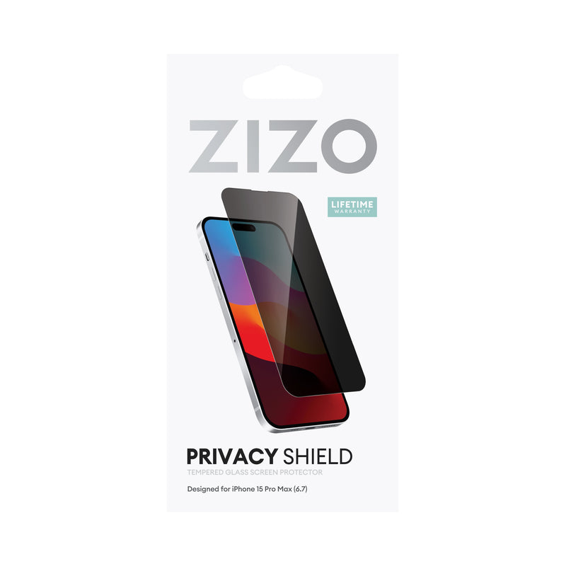 Load image into Gallery viewer, ZIZO PRIVACY Tempered Glass Screen Protector for iPhone 15 Pro Max - Privacy
