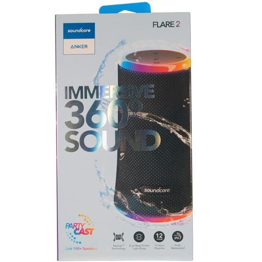Anker Soundcore Flare 2 Bluetooth Speaker - Black