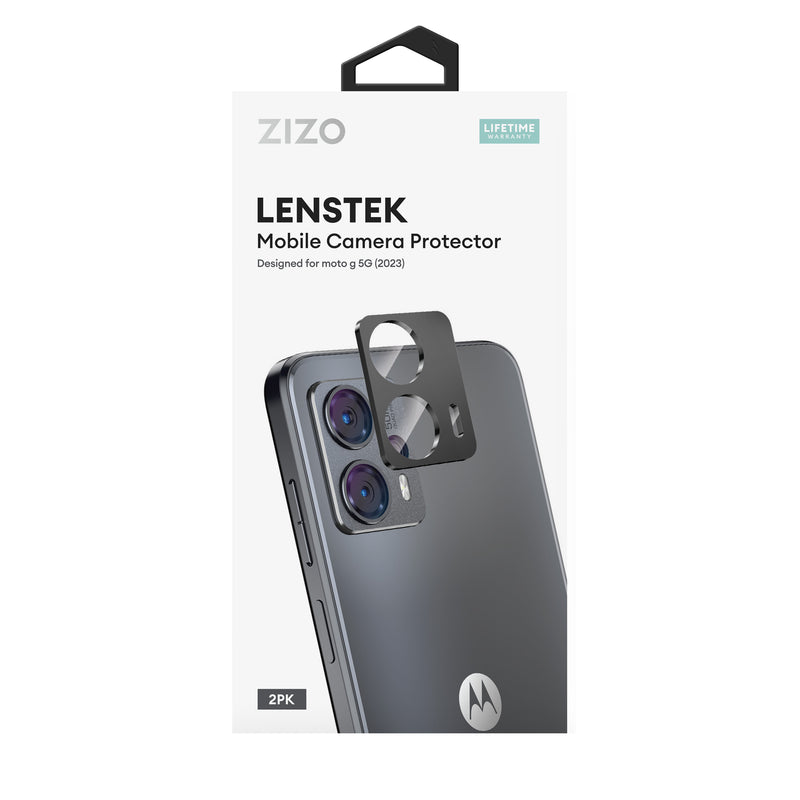 Load image into Gallery viewer, ZIZO LensTek moto g 5G 2023 Camera Lens Protector (2 Pack) - Black
