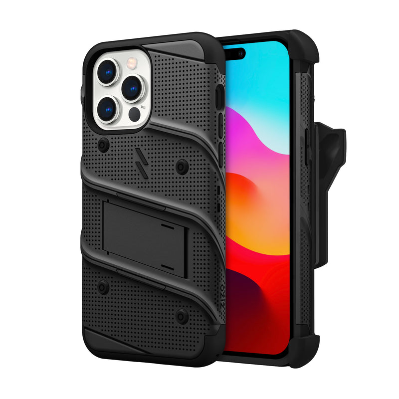 Load image into Gallery viewer, ZIZO BOLT Bundle iPhone 15 Pro Max Case - Black
