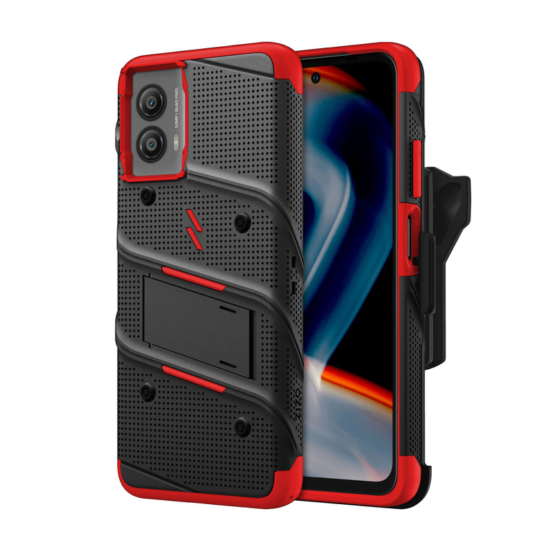 Load image into Gallery viewer, ZIZO BOLT Bundle moto g power 5G (2024) Case - Black / Red
