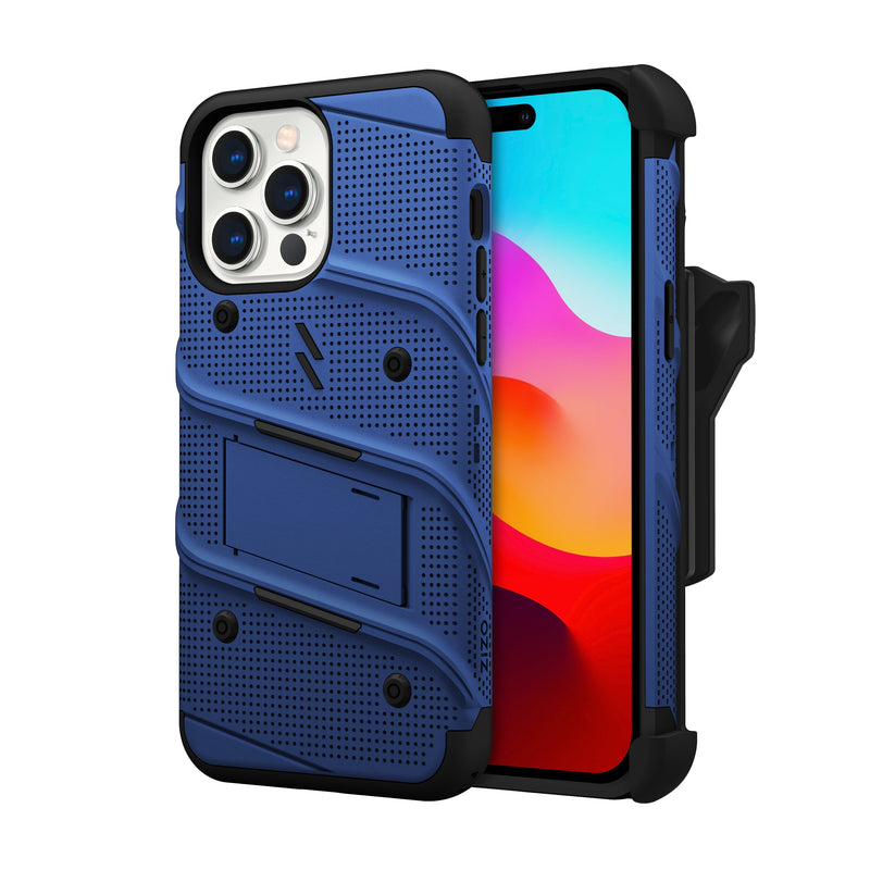 Load image into Gallery viewer, ZIZO BOLT Bundle iPhone 15 Pro Max Case - Blue
