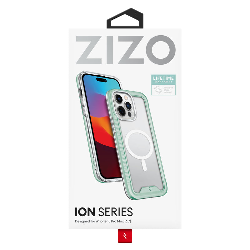 Load image into Gallery viewer, ZIZO ION Series with Magsafe iPhone 15 Pro Max Case - Mint
