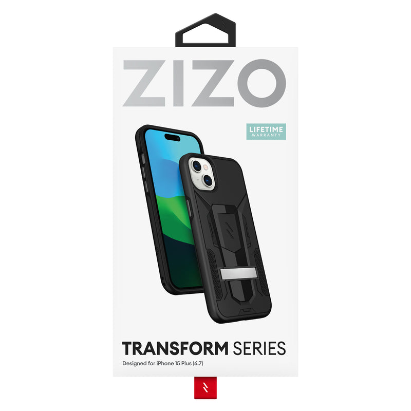 Load image into Gallery viewer, ZIZO TRANSFORM Series iPhone 15 Case - Black
