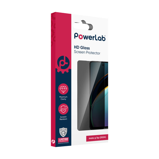 PowerLab HD Glass Screen Protector for moto g 5G (2024) - Privacy