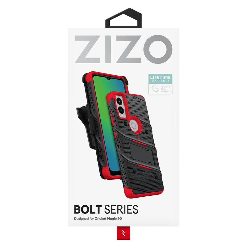 Load image into Gallery viewer, ZIZO BOLT Bundle Cricket Magic 5G Case - Red
